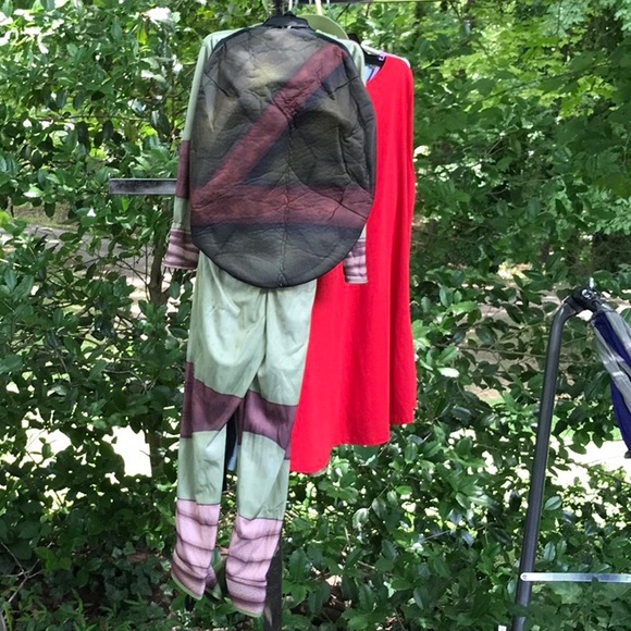 Teenage Mutant Ninja Turtle Donatello 2 pc Halloween Costume & Plastic Mask M - Picture 14 of 16